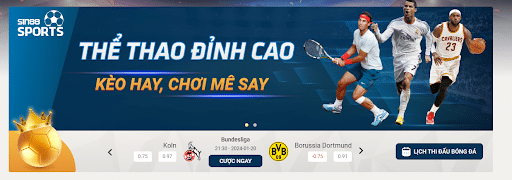 Nhiều loại kèo cược Thể Thao Sin88