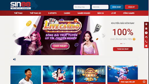 Sân chơi Casino Sin88 thu hút vì điều gì